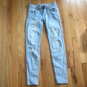 American eagle super stretch light wash jeans!